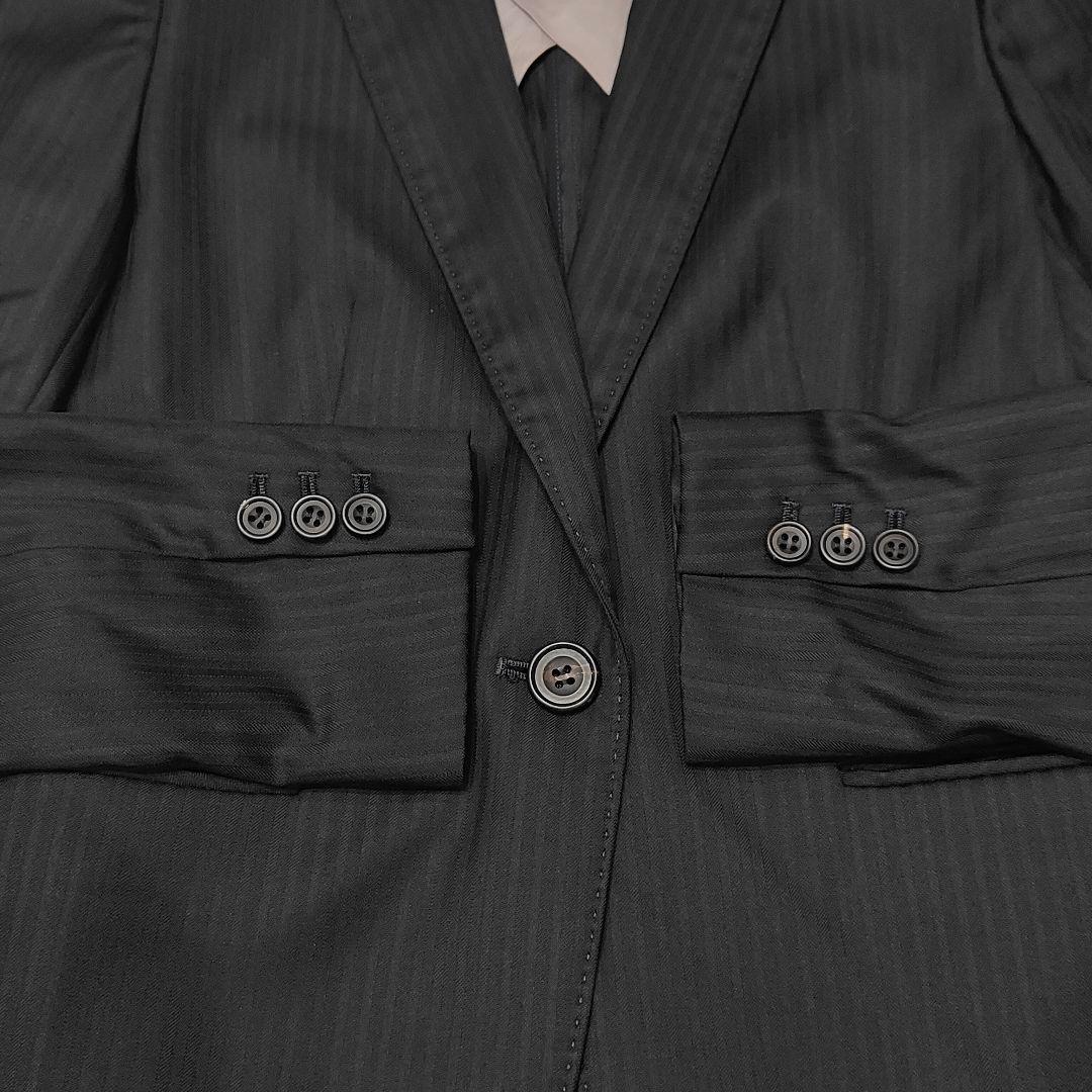 最高級 ロロピアーナ イタリア製生地 シルク混 パンツスーツ 濃紺