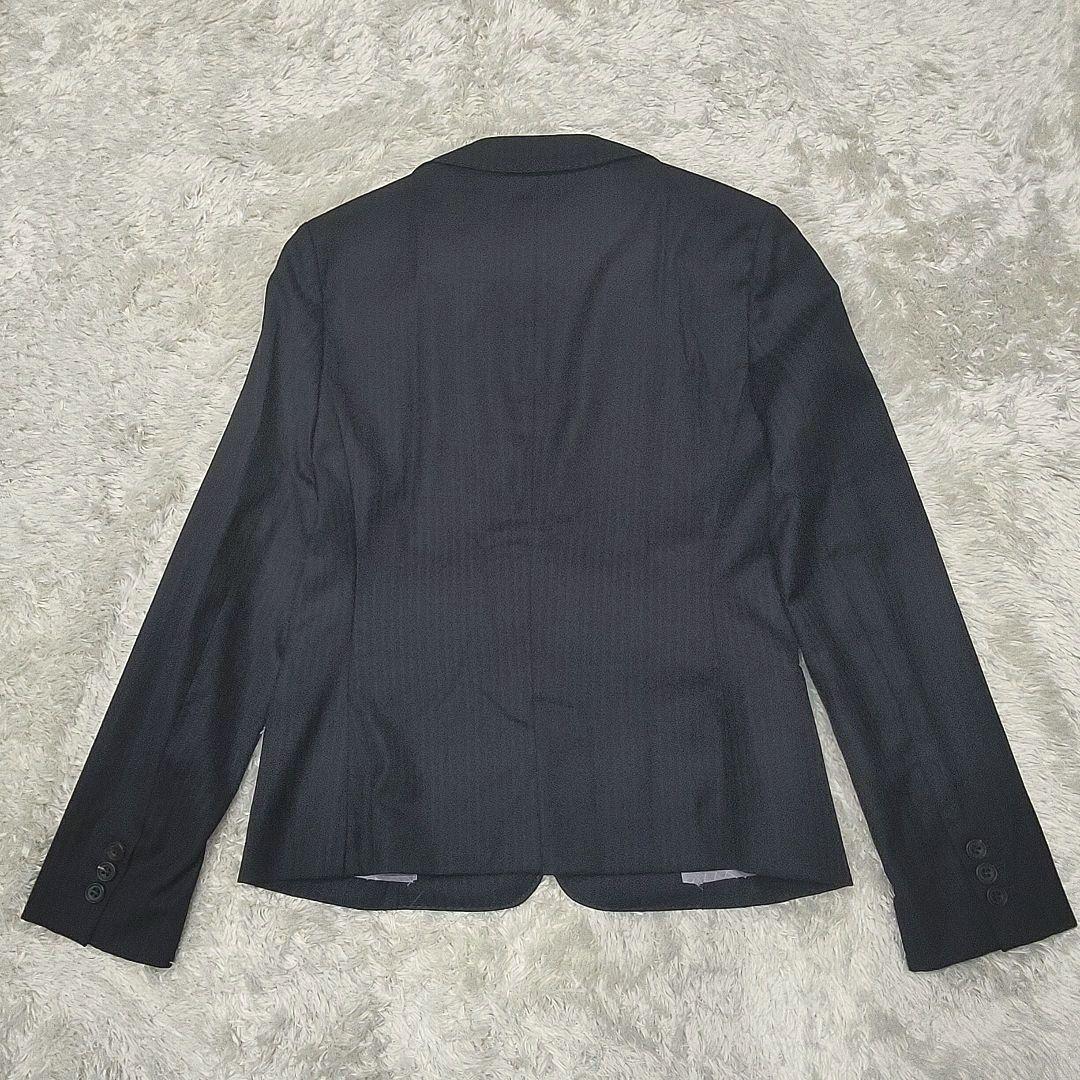 最高級 ロロピアーナ イタリア製生地 シルク混 パンツスーツ 濃紺