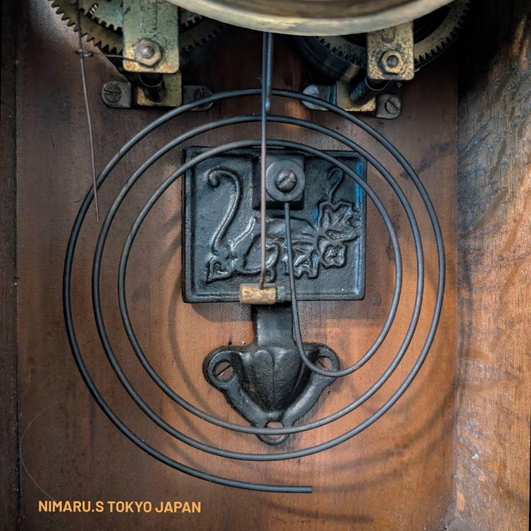 アンティーク掛時計　古時計ゼンマイ掛時計　振り子時計