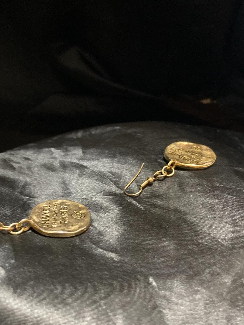 シャネル カンボン プレート ココマーク 31 フック ピアス  ゴールド