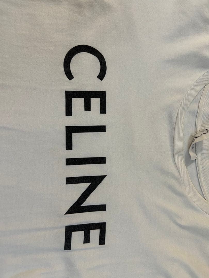 CELINE ホワイト Tシャツ