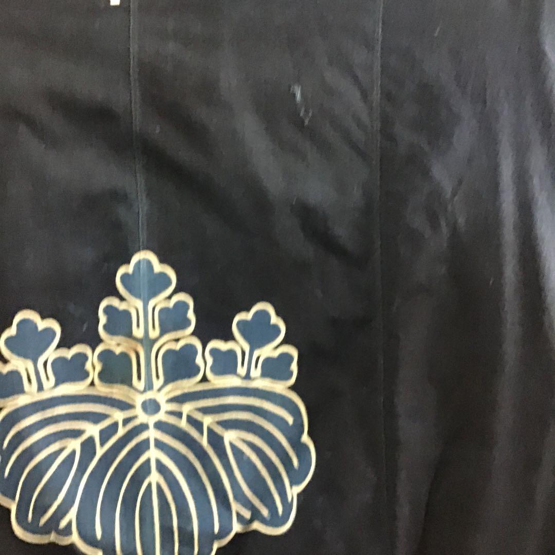 古布藍染め家紋布地、ＫM９