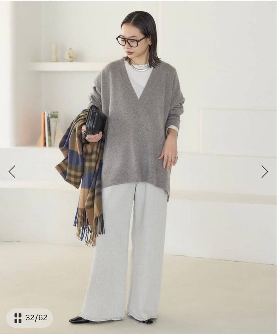 【未使用】MUSIC DEEP V ルーズプルオーバー