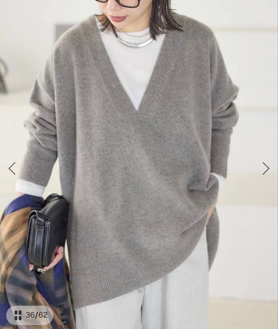 【未使用】MUSIC DEEP V ルーズプルオーバー