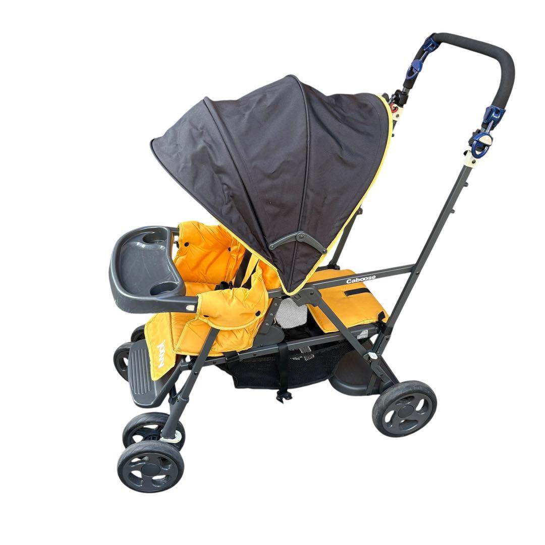 二人乗りベビーカー　ジュービー　カーブス　JOOVY イエロー　黄