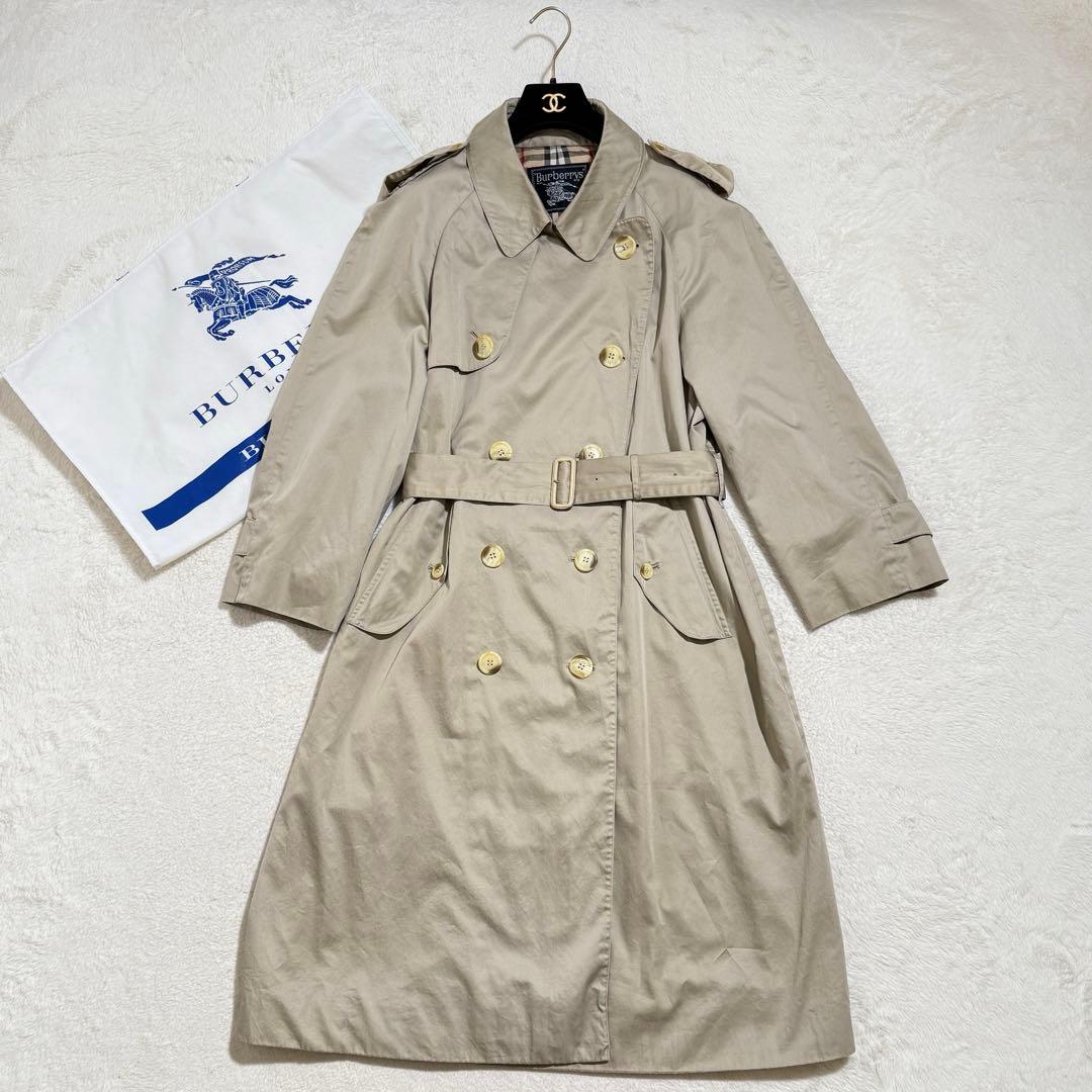 バーバリー　トレンチコート　ロング　ノバチェック　ヴィンテージ　男女兼用