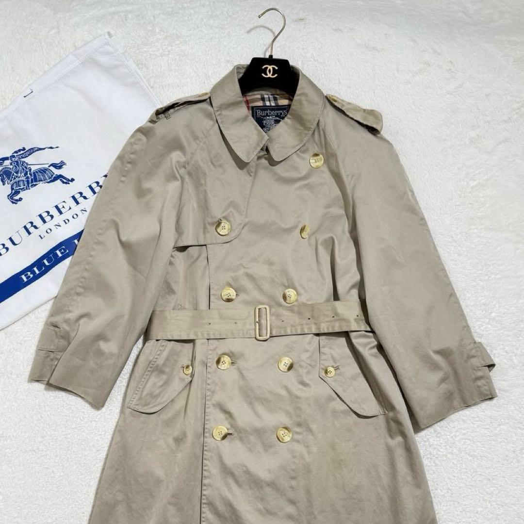 バーバリー　トレンチコート　ロング　ノバチェック　ヴィンテージ　男女兼用