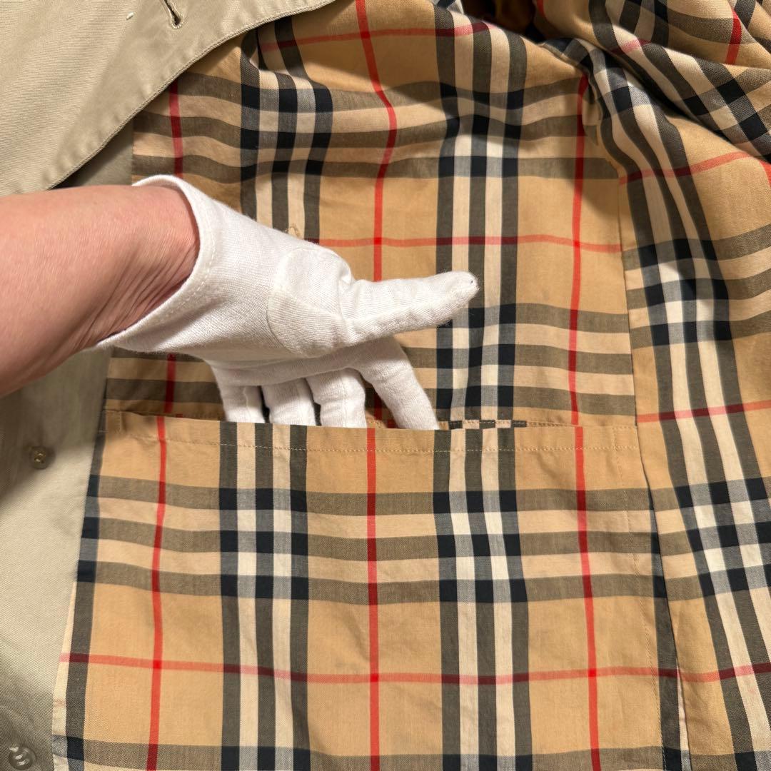 バーバリー　トレンチコート　ロング　ノバチェック　ヴィンテージ　男女兼用