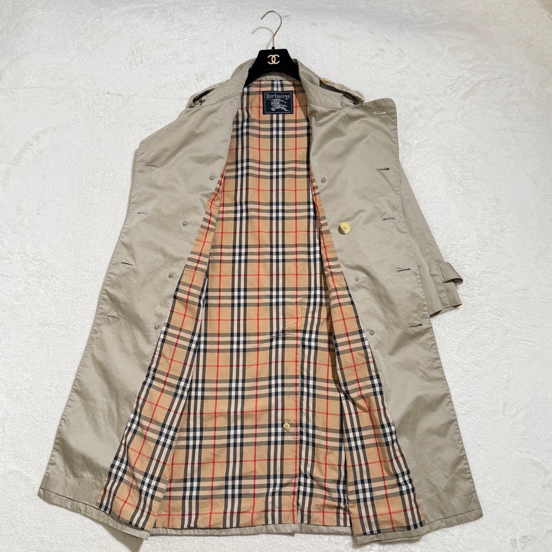 バーバリー　トレンチコート　ロング　ノバチェック　ヴィンテージ　男女兼用