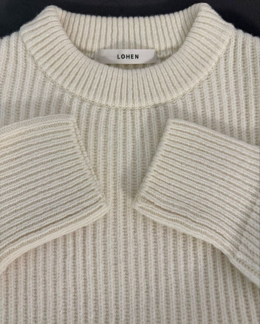 こ*き様 LOHEN ローヘン　レイヤードスリーブニット　 WHITE