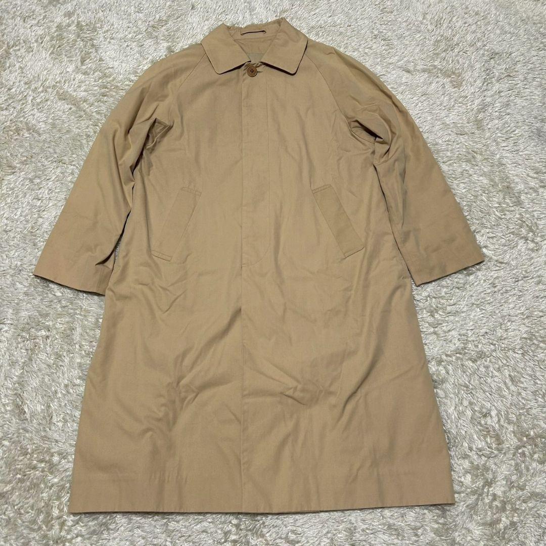 ヤエカ　ステンカラーコート　比翼　ベージュ　ロングコート　マキシ丈　S　男女兼用