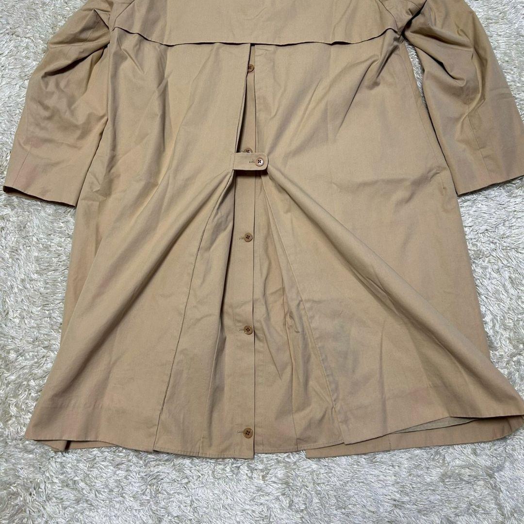 ヤエカ　ステンカラーコート　比翼　ベージュ　ロングコート　マキシ丈　S　男女兼用