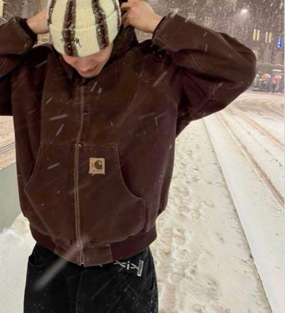 カーハート　アクティブジャケット　ダークブラウン　ダックジャケット　M