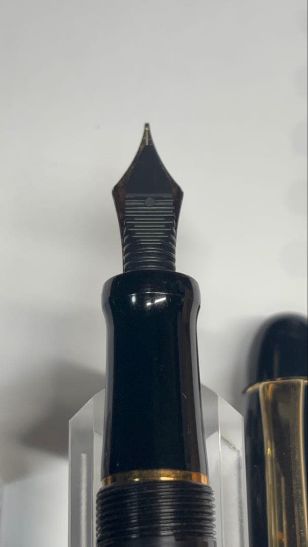 中屋万年筆廃盤バランスコントロールクロロ中字、ノーマルタイプ漆クロロ万年筆細字