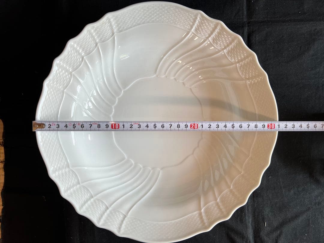 リチャードジノリ　ベッキオホワイト　ラウンドプラター　３種３枚