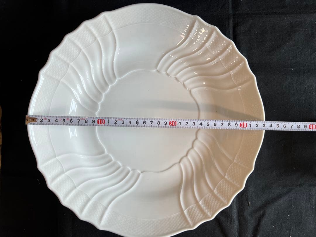 リチャードジノリ　ベッキオホワイト　ラウンドプラター　３種３枚