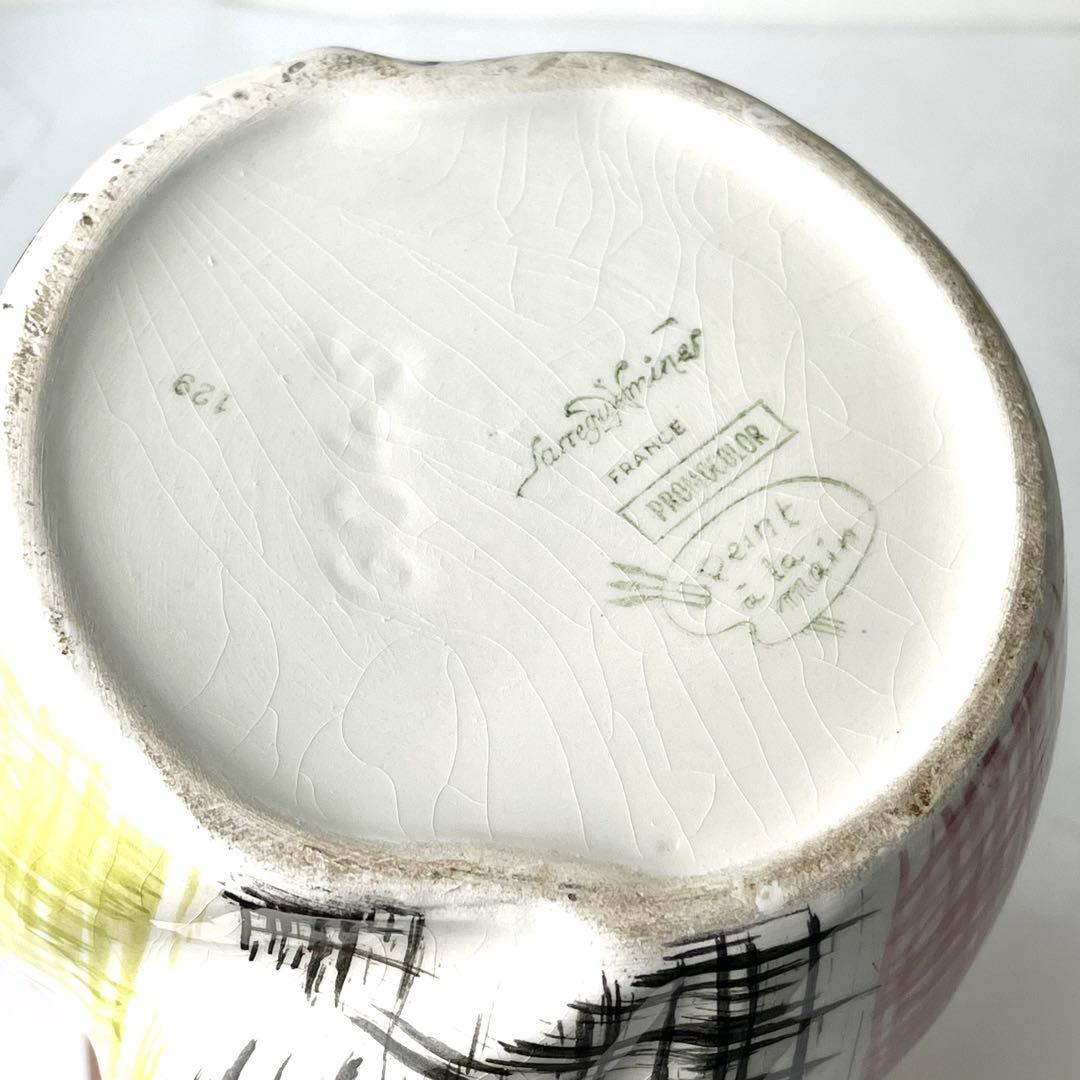 サルグミンヌ Sarreguemines 花瓶 フランス アンティーク雑貨