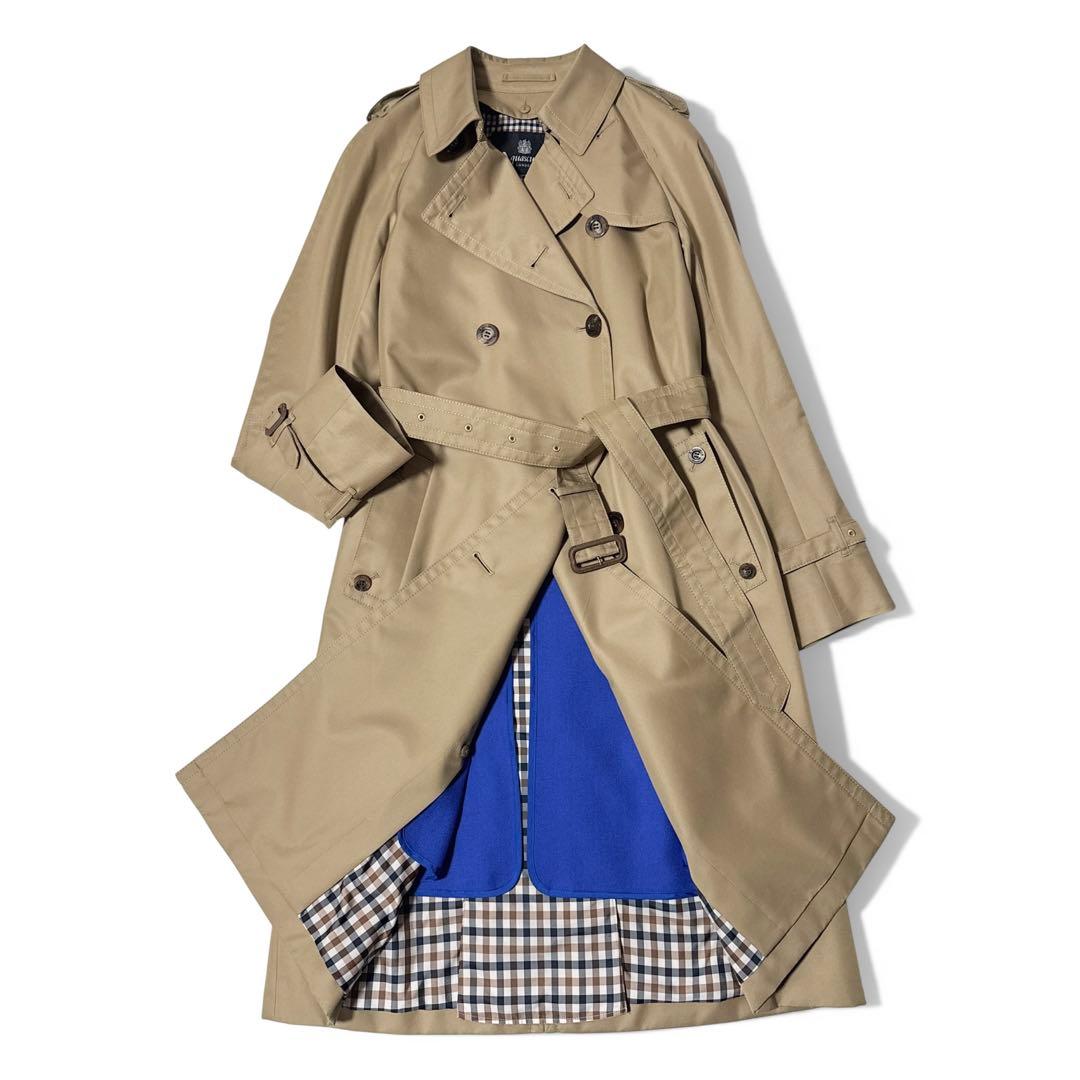 極美品✨️￥15万　アクアスキュータム　ベーシック トレンチコート ハニーベージュ