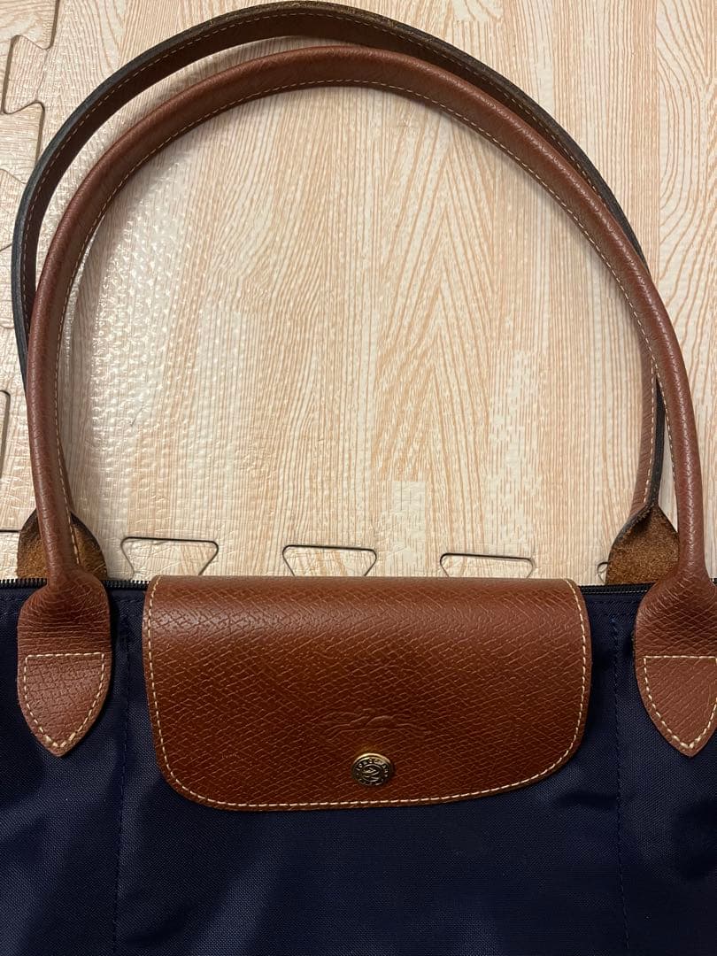 ロンシャン ルプリアージュ ナイロン トートバッグ ネイビー Lサイズ