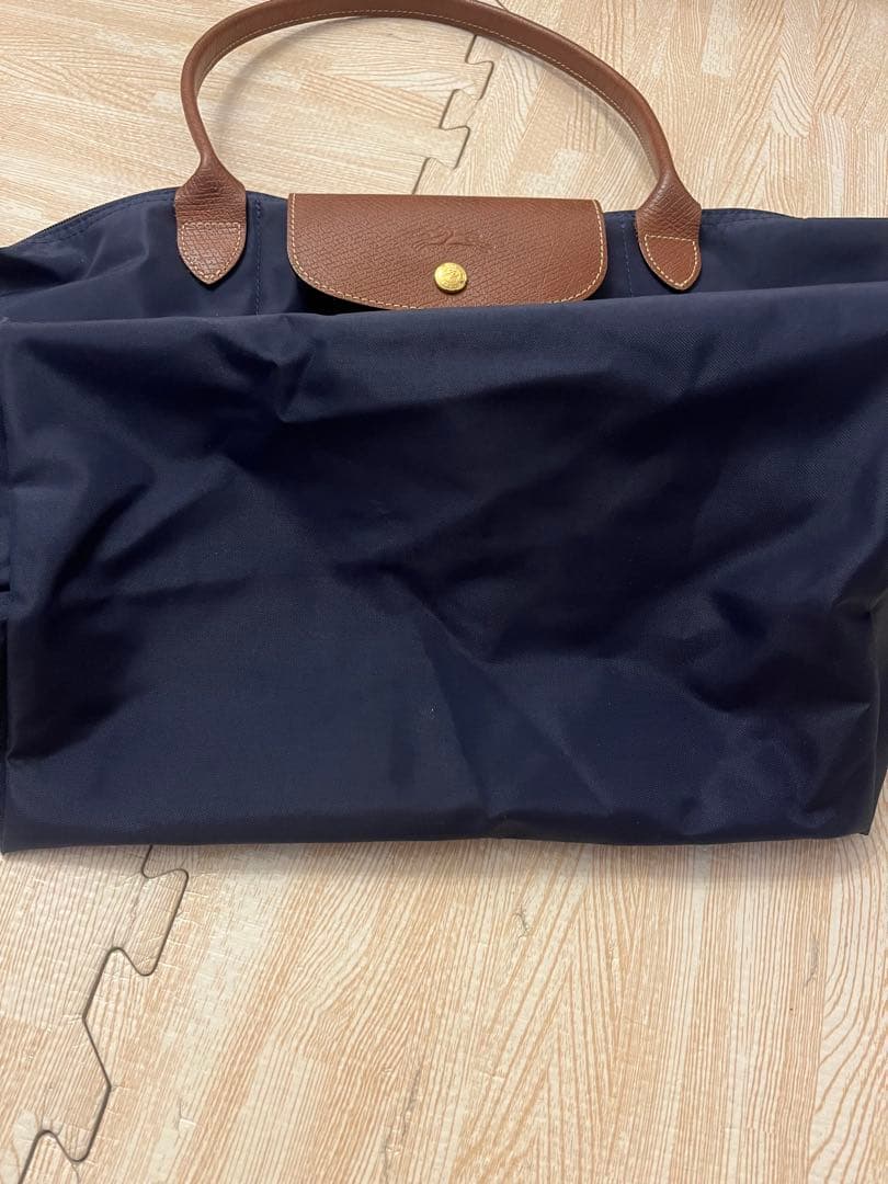 ロンシャン ルプリアージュ ナイロン トートバッグ ネイビー Lサイズ