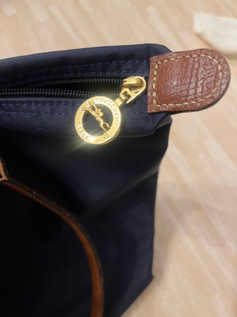 ロンシャン ルプリアージュ ナイロン トートバッグ ネイビー Lサイズ