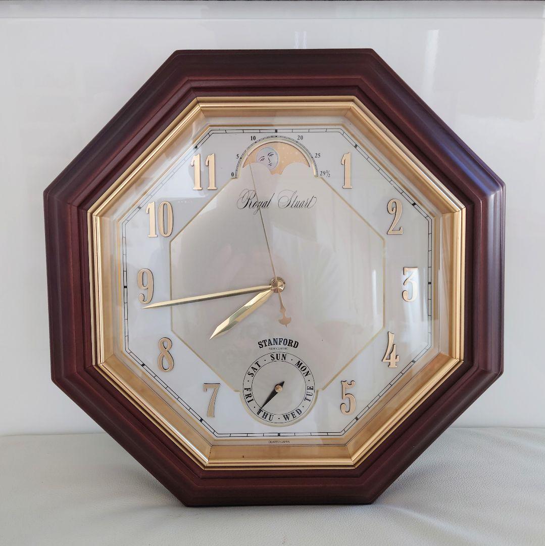  Stuart　リズム時計　ムーンフェイズ掛け時計　4FG502SD