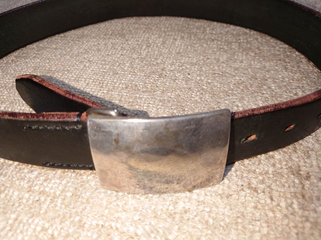 フラットヘッドプレートバックル ベルト　 FN-BE-L001