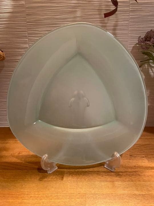 展示品 ガラスの器 フロスト 磨りガラス 大皿 インテリア プレート 展示品