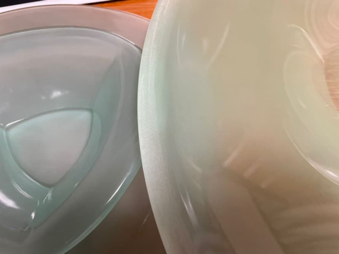 展示品 ガラスの器 フロスト 磨りガラス 大皿 インテリア プレート 展示品