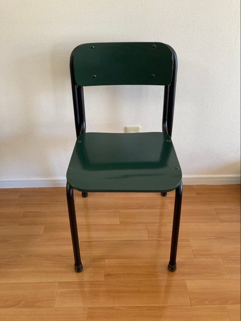 リメイク 学校椅子 緑色 グリーン イス チェア 学習 かわいい レトロ
