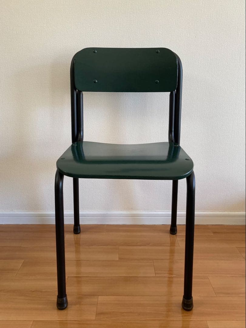 リメイク 学校椅子 緑色 グリーン イス チェア 学習 かわいい レトロ