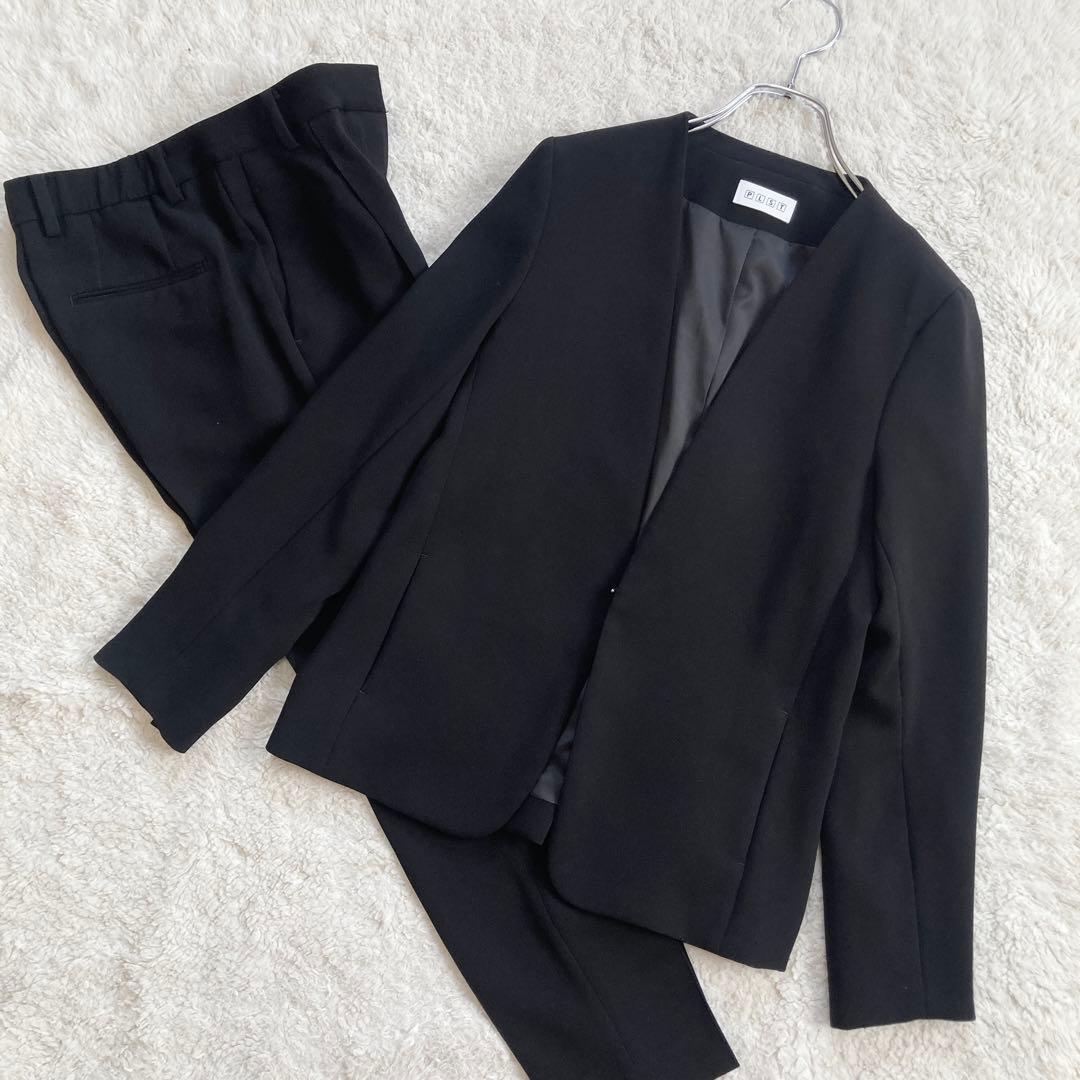 極美品・近年モデル✨PLST　トリアセブレンド　洗える　ストレッチ　黒　XS-S