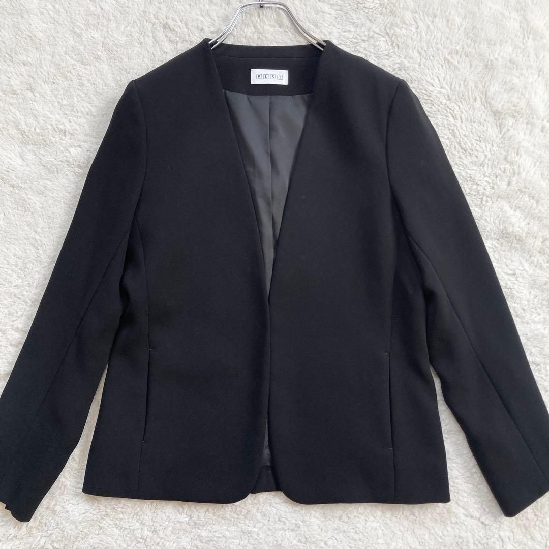 極美品・近年モデル✨PLST　トリアセブレンド　洗える　ストレッチ　黒　XS-S