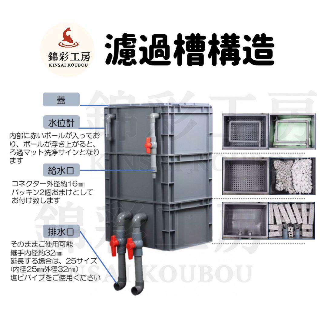 45w水中ポンプ付き 大型水槽用万能フィルター アクアリウム外部式飼育濾過器装置