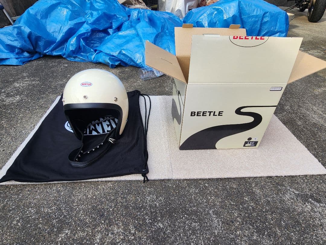 OCEANBEETLE ジェットヘルメットlac アイボリー 箱付き