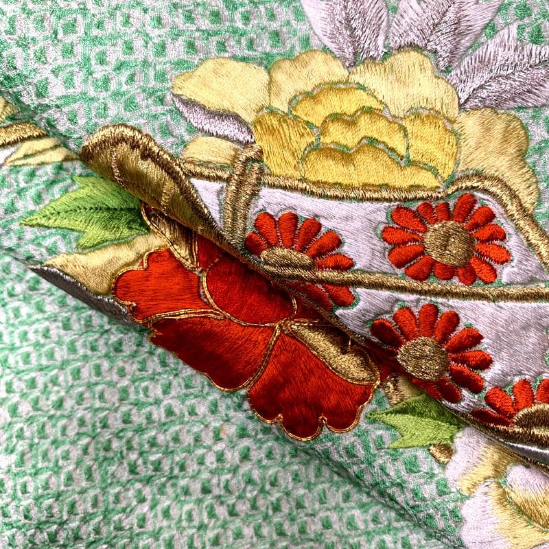 507ag25、506ax21 □七五三 七歳 女児 着物&袋帯&長襦袢 総絞□