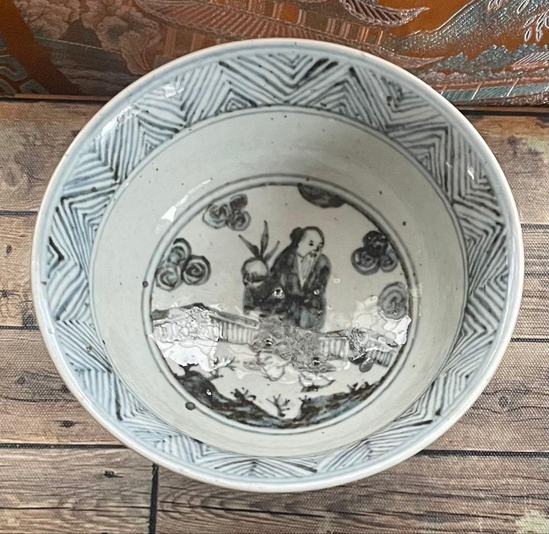 唐物染付明早期茶碗