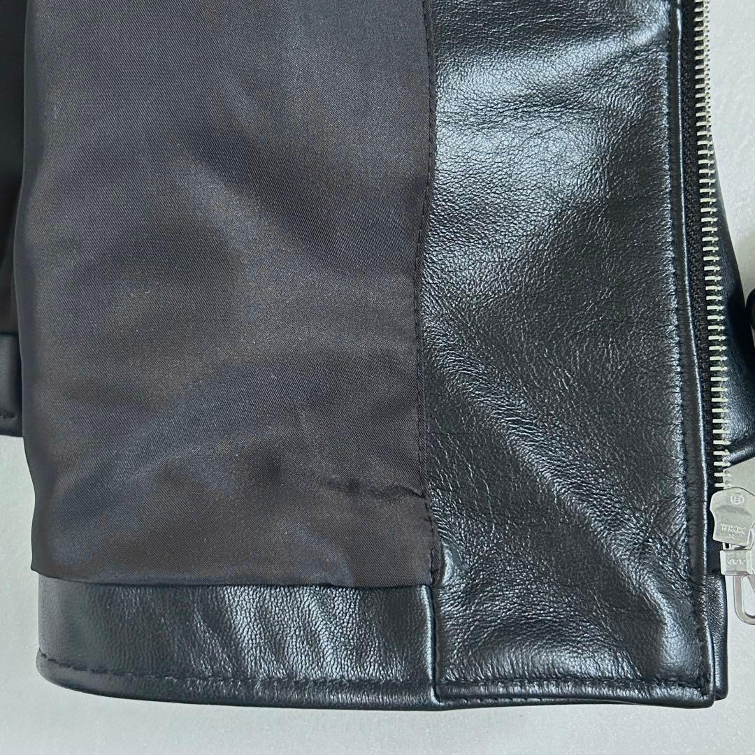 【新品未使用】BEAUTY&YOUTH シープ レザー ジップ ブルゾン L