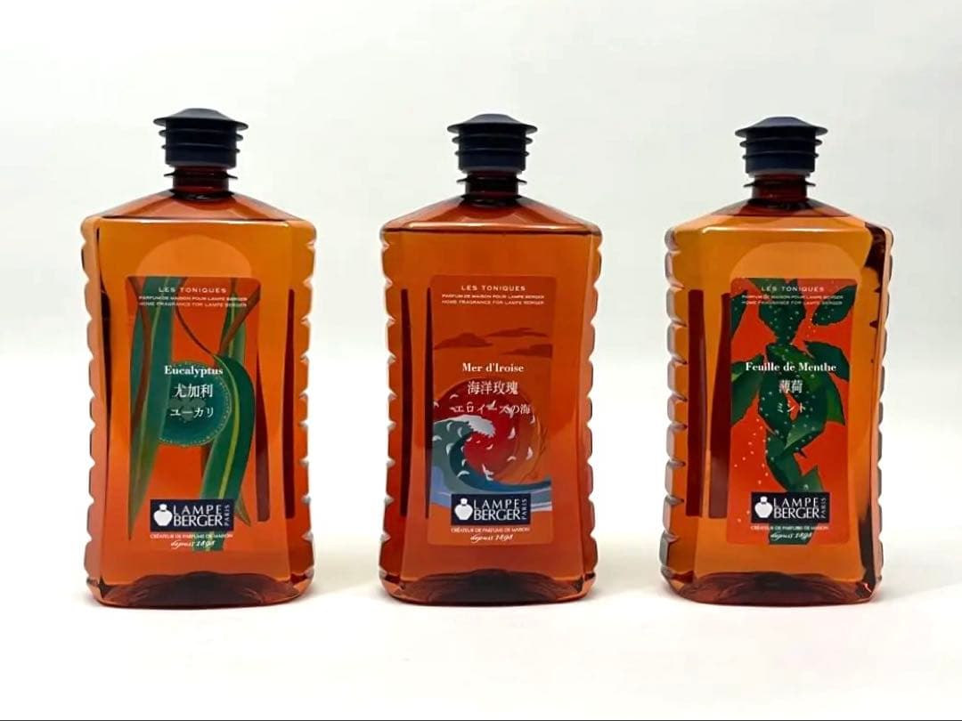 新品未開封★ランプベルジェ・オイル３本セット　ユーカリ　エロイーズの海　ミント