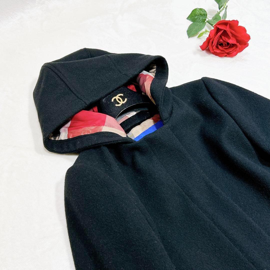 ほぼ未使用✨　ブルーレーベル　クレストブリッジ　ロング　コート　ボア　ファー