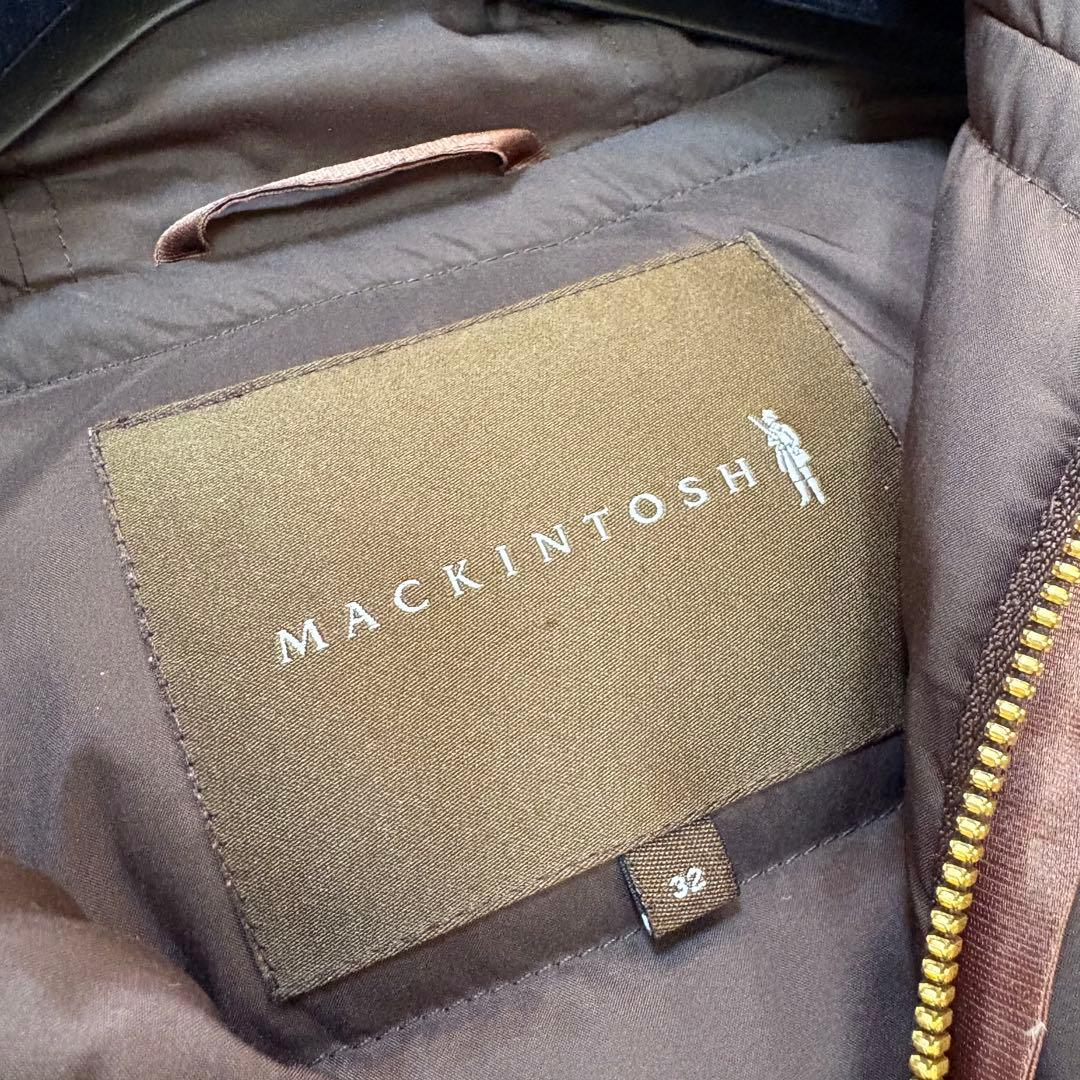 マッキントッシュ　ファー付　ロングダウンコート　ブラウン　32 S相当