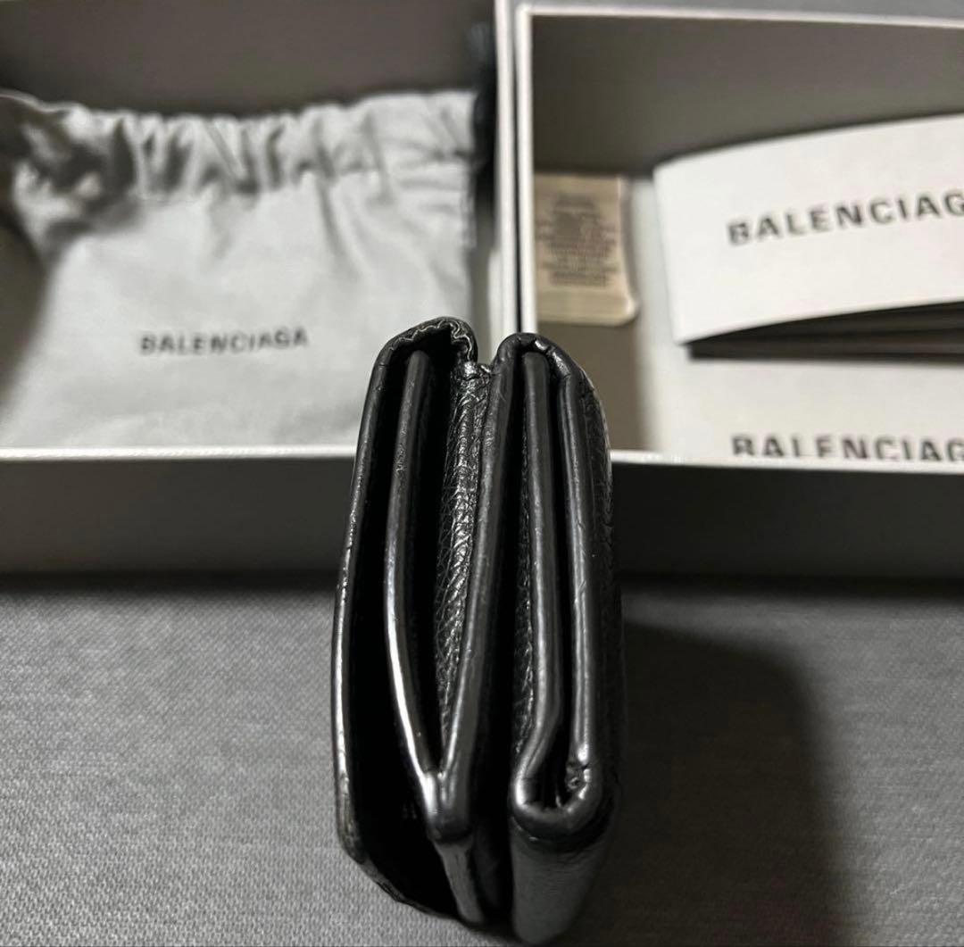 【美品】BALENCIAGA 三つ折り財布 ブラック