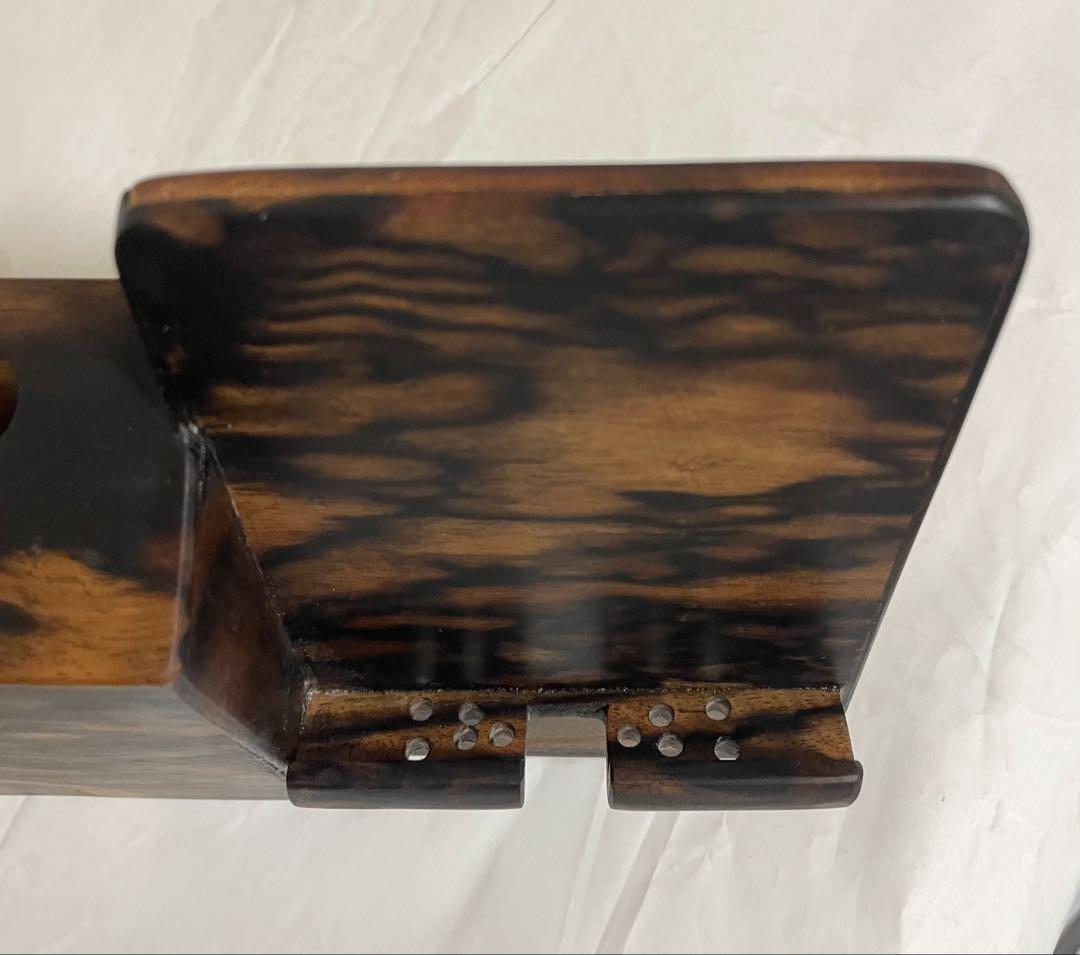 (確認用品) 黒柿一体型ペン立てスマホスタンド