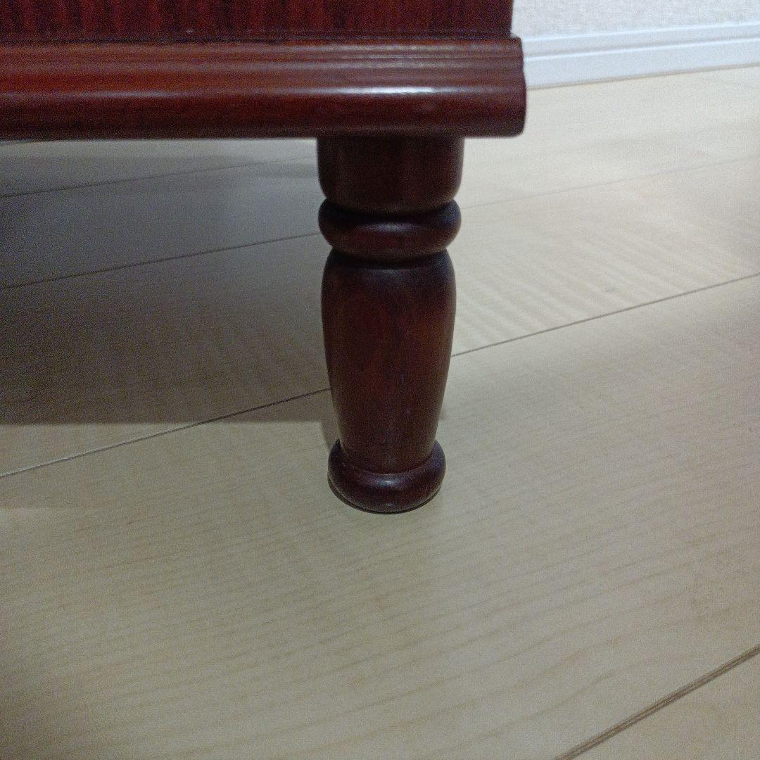 昭和レトロ　アンティーク　木製電話台・ファックス台 2段式 　四国工芸