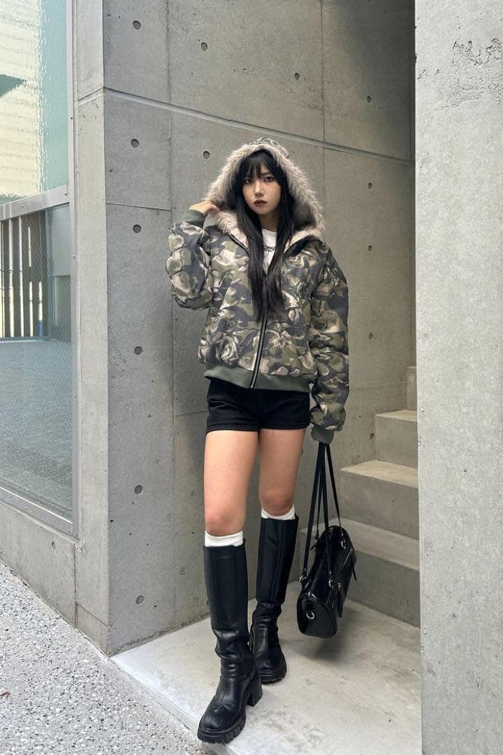 【KsG】【韓国ストリート】カモフラージュファージャケット
