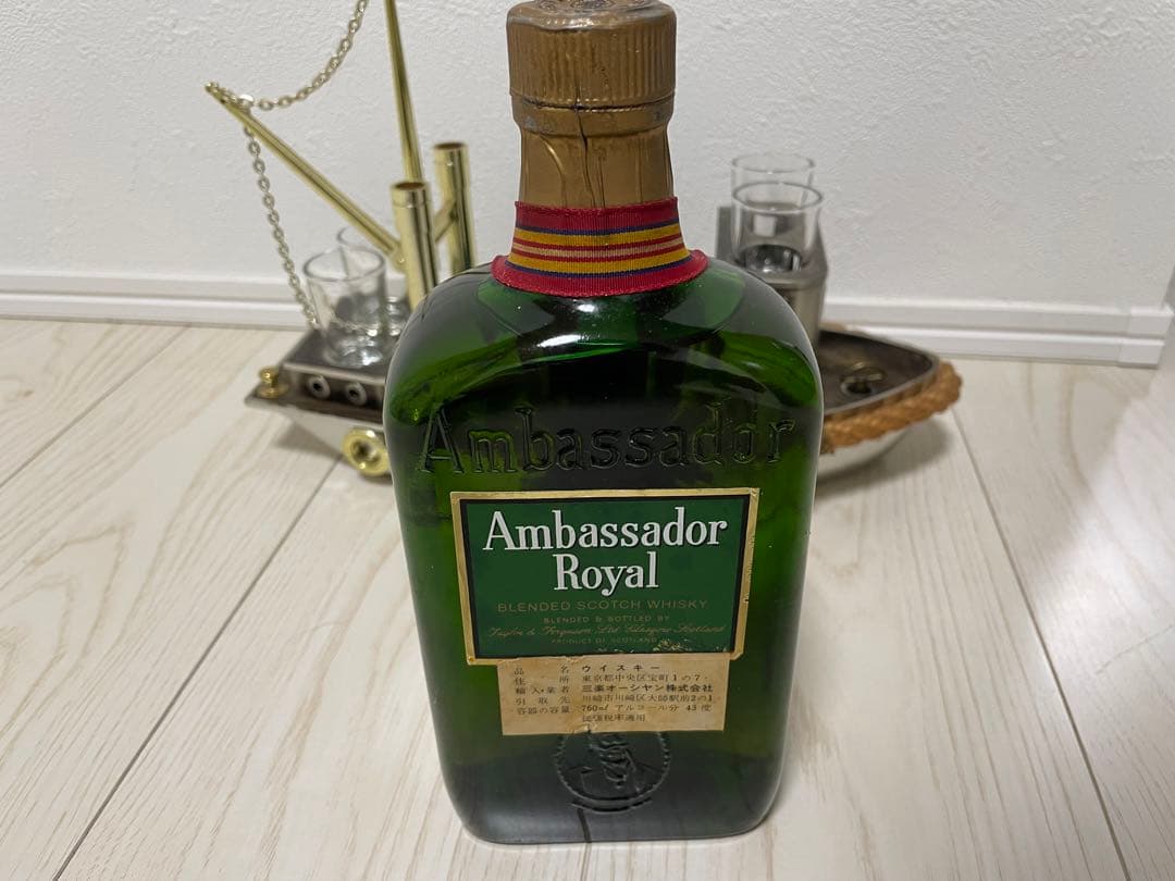 アンバサダー ロイヤル 12年 スコッチウイスキー 未開封＋ディスプレイ船付き