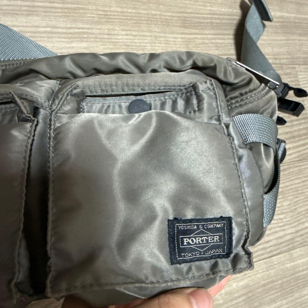 PORTER ボディバッグ シルバーグレー 日本製 tanker
