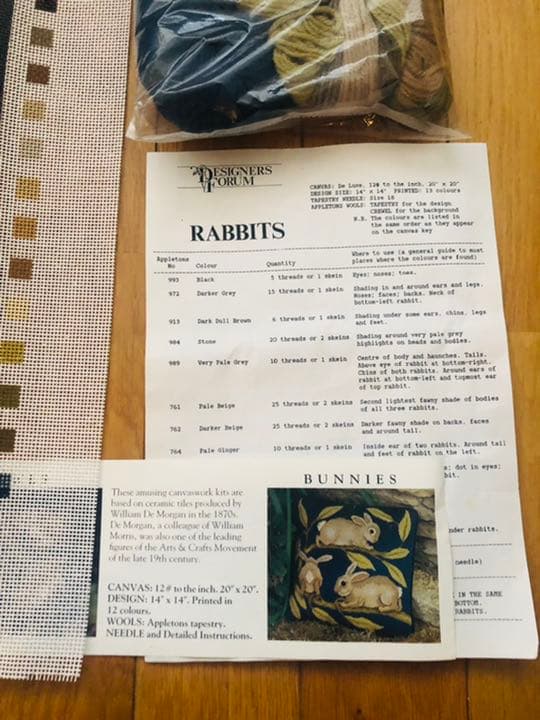 ベスラッセル 刺繍キットBannies by William De Morgan