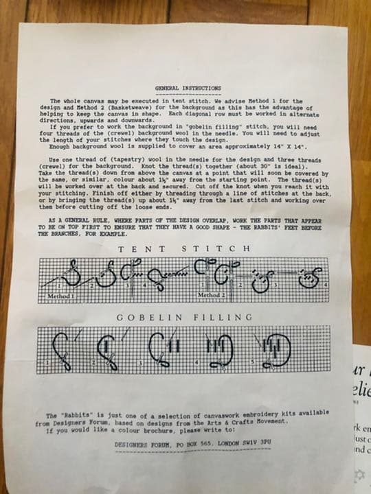 ベスラッセル 刺繍キットBannies by William De Morgan