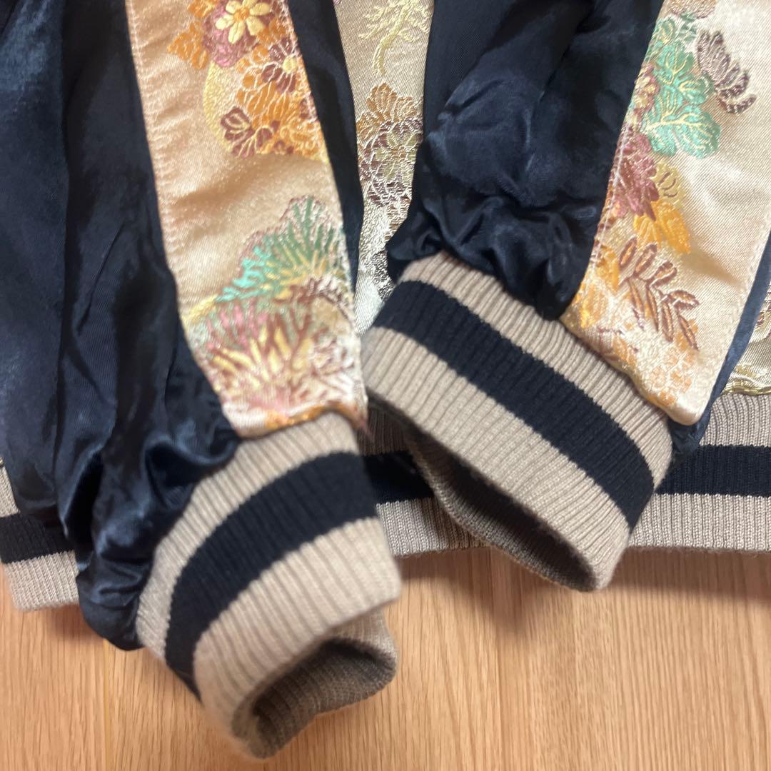 花旅楽団ハナタビガクダン リバーシブル スカジャン ブルゾン 渦龍 龍刺繍 和柄